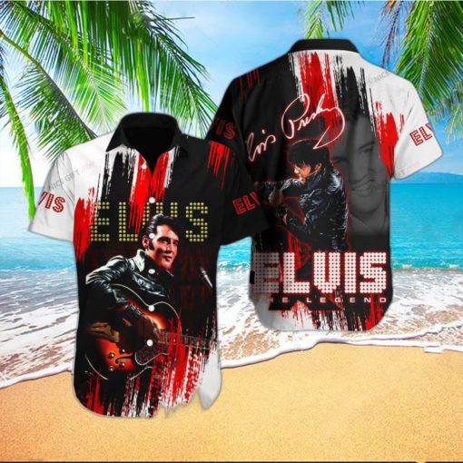 Elvis Presley Luau Design Hawaiian 3D Shirt For Fans Gift Beach