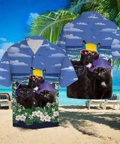 Cat’s Relaxed Summer Beach Hawaiian Adventure Shirt