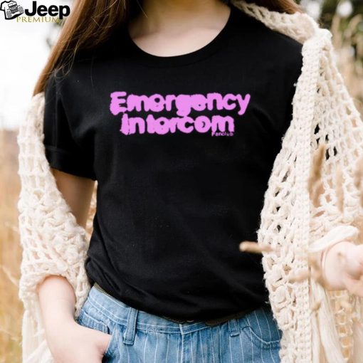 Emergency intercom fanclub violet text 2023 shirt