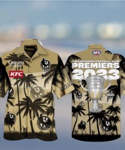 Emirates Fly Better KFC Collingwood Football Club Coconut Tree Design Hawaiian Shirt