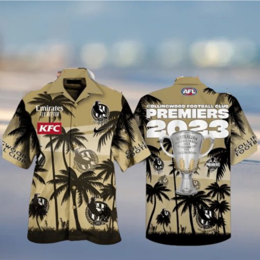 Emirates Fly Better KFC Collingwood Football Club Coconut Tree Design Hawaiian Shirt