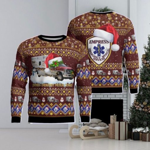 Empress Emergency Medical Services Christmas AOP Ugly Sweater Gift For Christmas