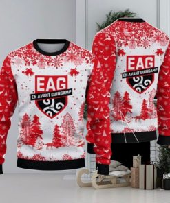 En Avant Guingamp Big Logo Pine Trees Big Fans Gift Christmas Sweater For Men And Women