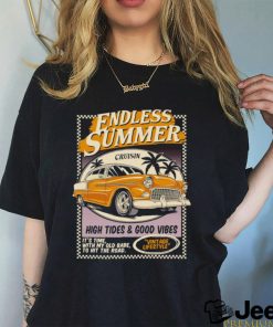 Endless Summer Cruisin High Tides and Good vibes retro car logo shirt