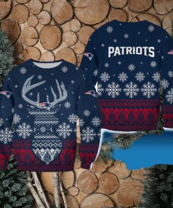 England Patriots Christmas Reindeer Wrapping 3D Sweater For Fans Gift Christmas