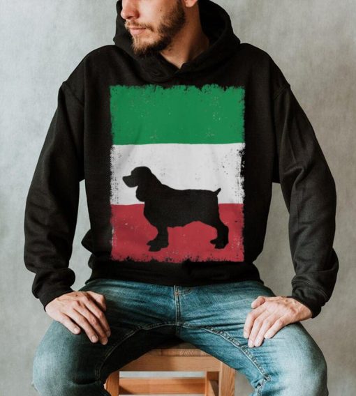 English Springer Spaniel Dog Italy Flag Italian Vintage shirt