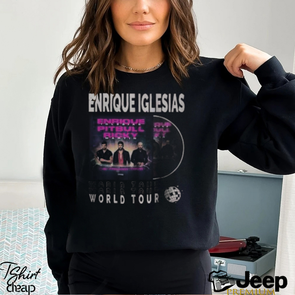 Enrique Iglesias World Tour 2023 Merch, Vintage Album The Trilogy Tour 2023  Tickets Tee, Enrique Iglesias Pitbull Ricky Martin T Shirt - teejeep