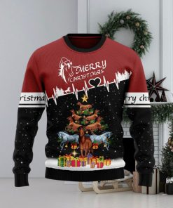 Equine Elegance Meets Holiday Spiri Horse Christmas Tree Ugly Christmas Sweater