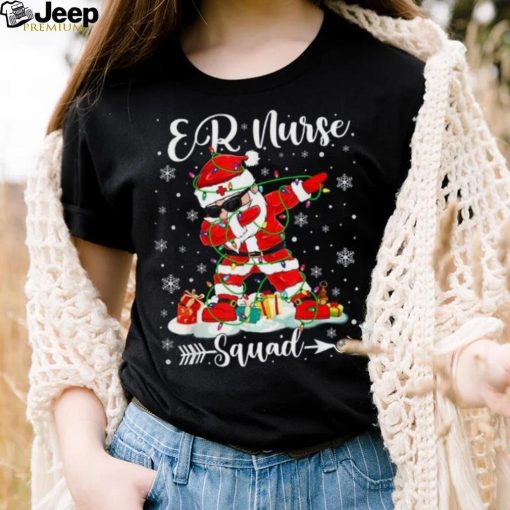 Er Nurse Squad Nurse Christmas Dabbing Santa Xmas Pajama Shirt