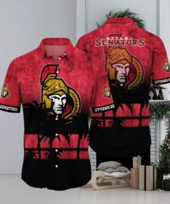 Ottawa Senators NHL Logo Coconut Tropical Hawaiian Shirt Beach Gift For Fans