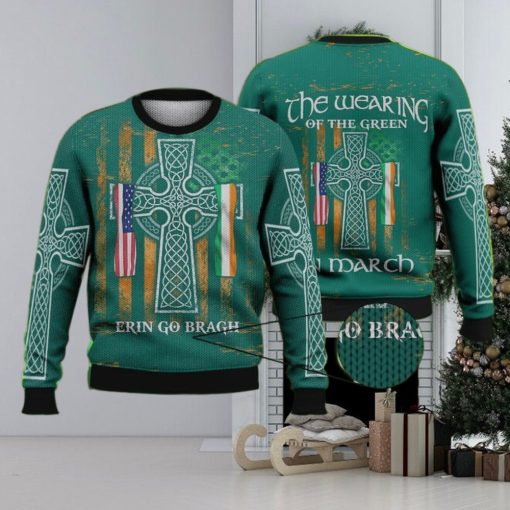 Erin Go Bragh 3D Ugly Sweater Christmas Gift Sweater, Irish Gift 3D Ugly Sweater Christmas Gift Sweater