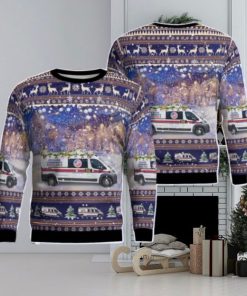 Escalon Community Ambulance AOP Ugly Sweater Gift For Christmas