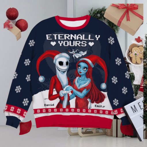 Eternally Yours, Couple Gift, Personalized Knitted Ugly Sweater