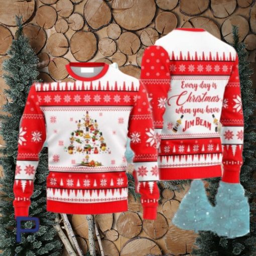 Everyday Is Christmas When U Have Jim Beam Ugly Christmas Sweater, Gift for Christmas Holiday