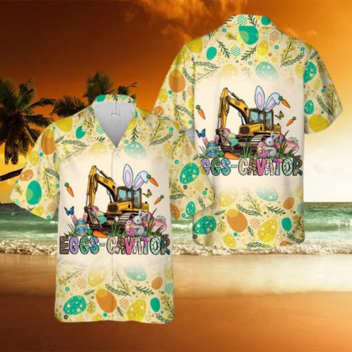 Excavator Easter Hawaiian Shirt