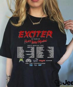 Exciter 40 years of Heavy Metal Maniac North American Tour shirt