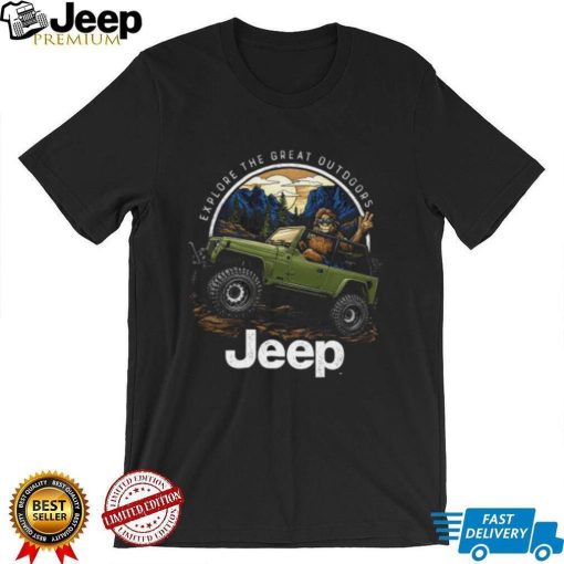 Explore The Great Outdoors Sasquatch Jeep Shirt