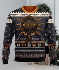 Eye Of Sauron Black Knitted Sweater Ugly Christmas Shirt