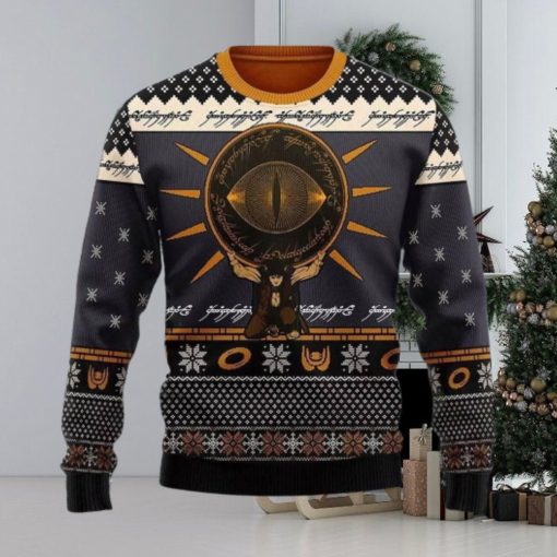 Eye Of Sauron Black Knitted Sweater Ugly Christmas Shirt