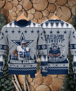 Ezekiel Elliott Dallas Cowboys Do Not Like My Cowboys I Do Not Care NFL Christmas Ugly Sweater