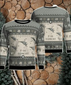 F 14 Tomcat F14 Aircraft Ugly Christmas Sweater Veteran Christmas Gift Holiday