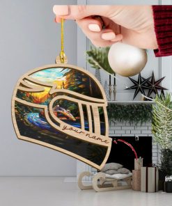 F1 Racer Helmet Personalized Suncatcher Ornament