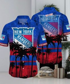 New York Rangers NHL Logo Coconut Tropical Hawaiian Shirt Beach Gift For Fans