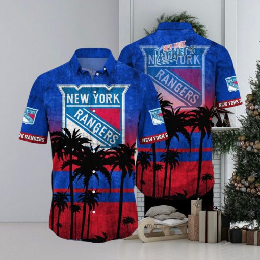 New York Rangers NHL Logo Coconut Tropical Hawaiian Shirt Beach Gift For Fans