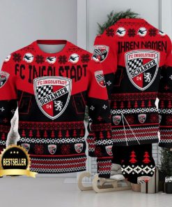 FC Ingolstadt Ugly Christmas Sweater Logo Custom Name Gift Fans