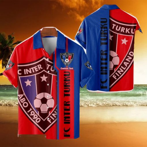 FC Inter Turku Hawaiian Shirt Custom Name Aloha Shirt Gift For Men And Women