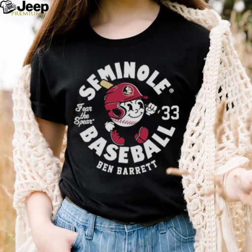 FLORIDA STATE SEMINOLES BEN BARRETT 2023 NCAA BASEBALL SHIRT