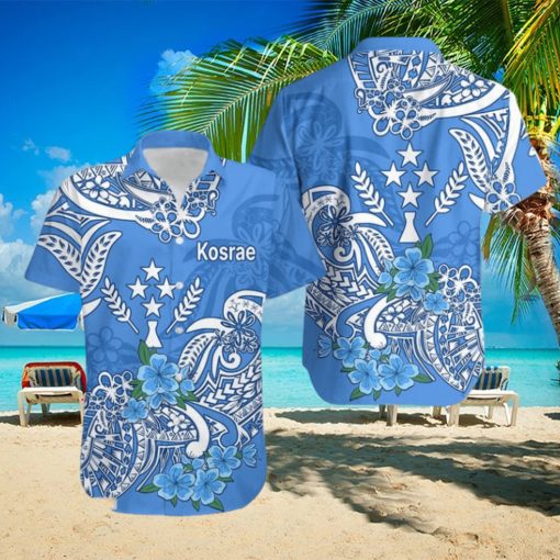 FSM Kosrae State Hawaiian Shirt Polynesian Floral Tribal