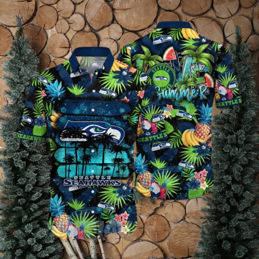Seattle Seahawks NFL Flower Full Printing Unisex Hawaiian Shirt