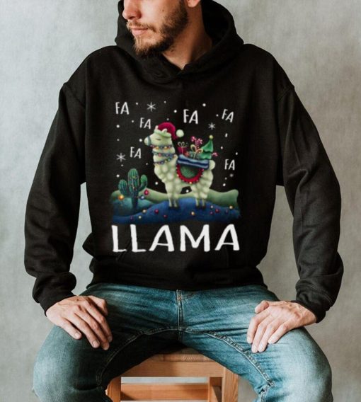 Fa La La Llama Santa Christmas Funny Gift Xmas Shirt