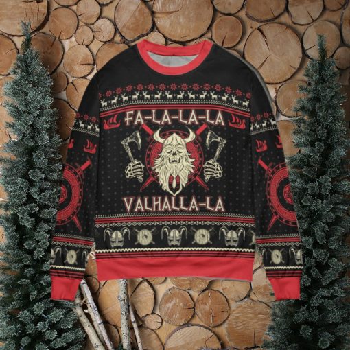 FaLaLa ValhallaLa Viking Christmas Christmas Ugly Sweater 3D