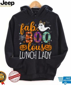 Fab Boo Lous Lunch Lady Cute Ghost Pumpkin Funny Halloween T Shirt