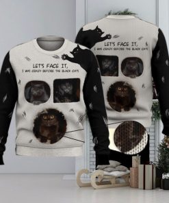 Face It Black Cats Cute Trending Shirts For Cat Lovers 3D Ugly Sweater Christmas Gift Sweater