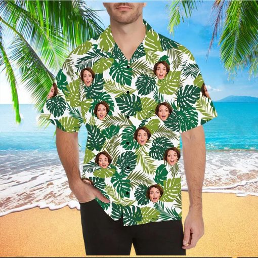 Face Logo on Hawaiian Shirt Beach Shirts Summer Hawaii Shirt Face Hawaiian Shirt