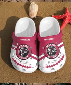 Falcons Logo Pattern Custom Name Clogs