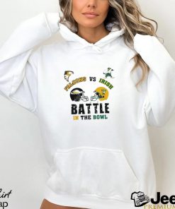 Falcons vs Irish battle in the bowl helmet shirt