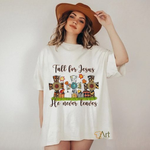 Fall For Jesus He Never Leaves Halloween Shirt