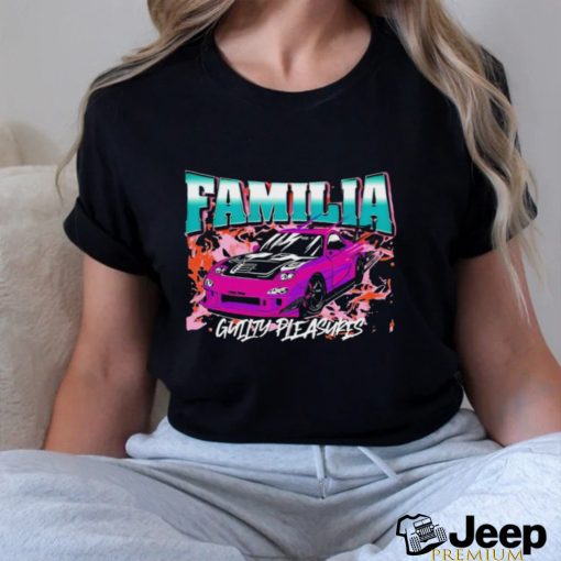 Familia guilty pleasures purple car shirt