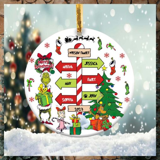 Family Christmas Character Grinch Ornament