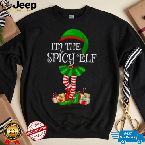 Family Matching Women Girls The Spicy Elf Christmas Shirt