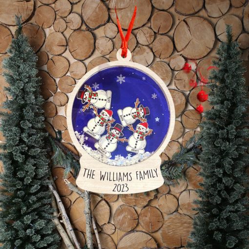 Family Personalized Christmas Shaker Ornament Gift For Family Christmas Gift