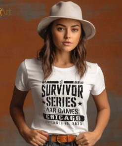 Fanatics Branded Heather Gray WWE Survivor Series 2023 Stencil Logo T Shirt