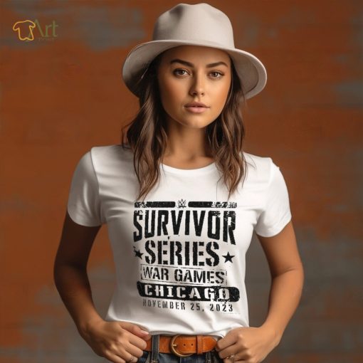 Fanatics Branded Heather Gray WWE Survivor Series 2023 Stencil Logo T Shirt
