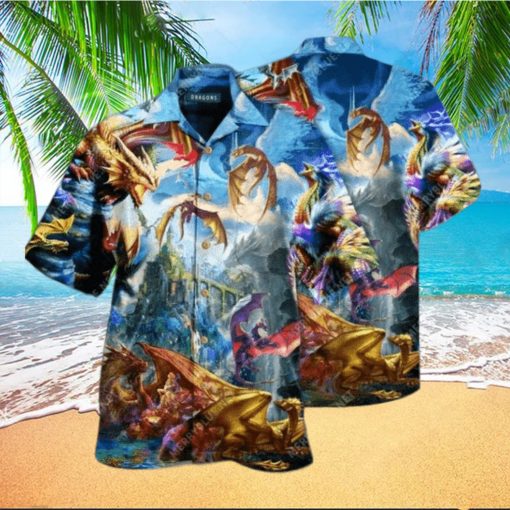 Fantasy Dragon World Aloha Hawaiian Shirts