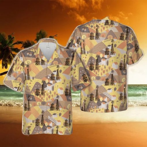 Farm Windmill and Water Tank Hawaiian Shirt Men Women Gift Summer