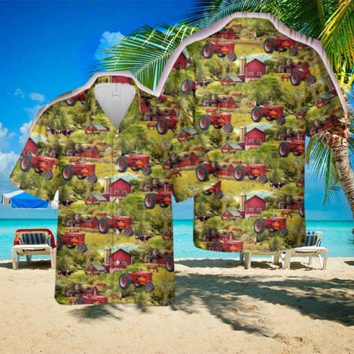 Farmall M with Sheppard Diesel Conversion Tractor Hawaiian Shirt Unisex Fans Gift